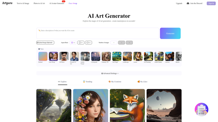 Artguru AI Art Generator