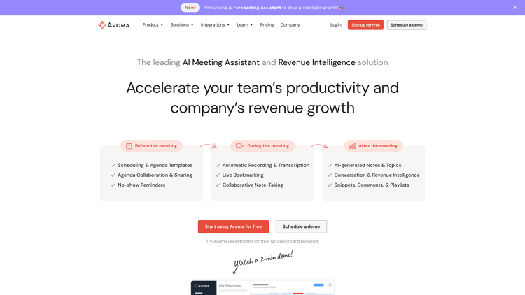 Avoma – AI Meeting Assistant