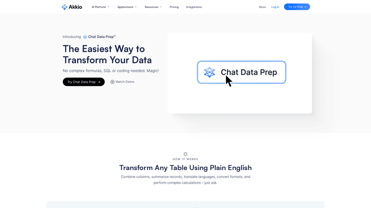 Chat Data Prep by Akkio