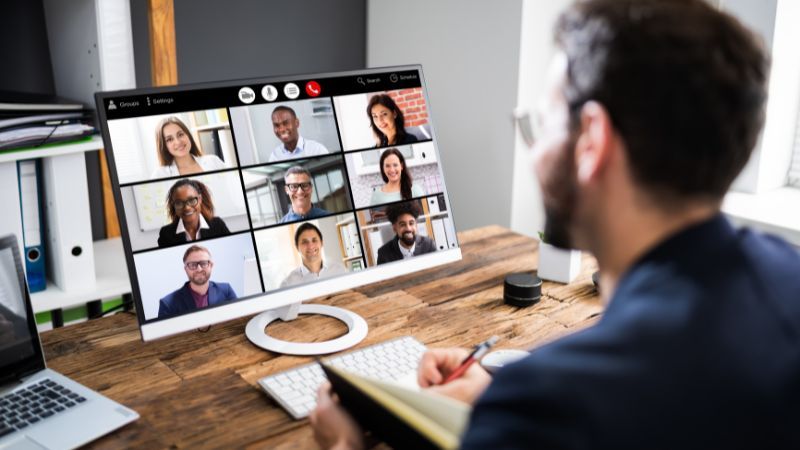 Image representing the person in a meeting that is being recorded by the parrot.