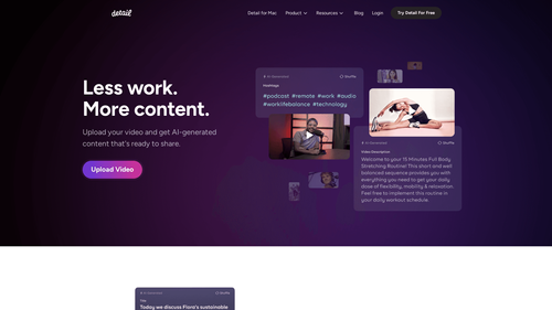 Detail AI Video Content Maker