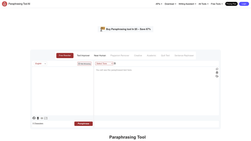 Paraphrasingtool AI